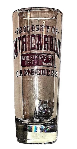 Property of South Carolina Gamecocks Athletic Dept NCAA Tall Shot Glass NEW Cover