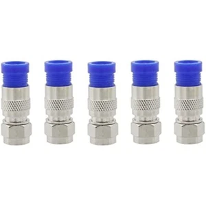 5Pcs RG6 Compression Adapter RF coaxial Cable Converter F Type Wire Connector - Picture 1 of 3