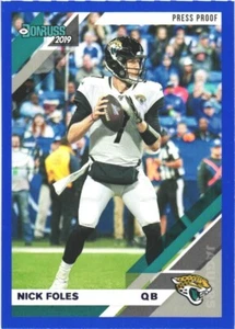 2019 Donruss Press Proof Blue #122 Nick Foles Jacksonville Jaguars  - Picture 1 of 2