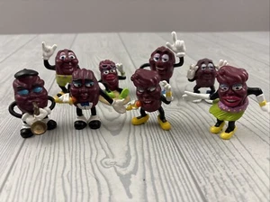 Lot 8 80’s CALIFORNIA RAISINS Figures Beach Singer Saxophone - Picture 1 of 13