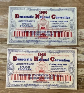 Vintage Democratic National Convention tickets acceptance speech 1960 JFK LBJ LA - Picture 1 of 5