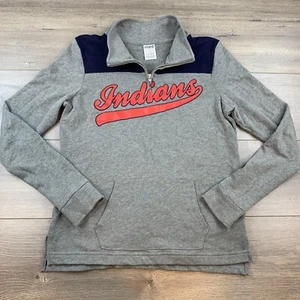 PINK Victoria’s Secret Cleveland Indians 1/4 Zip Fleecepullover Pullover Damen S - Bild 1 von 14