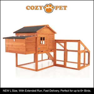 Chicken Coop Cozy Pet Large Extended Run Hen House Poultry Hutch Run CC01L-N+Ext - Picture 1 of 12