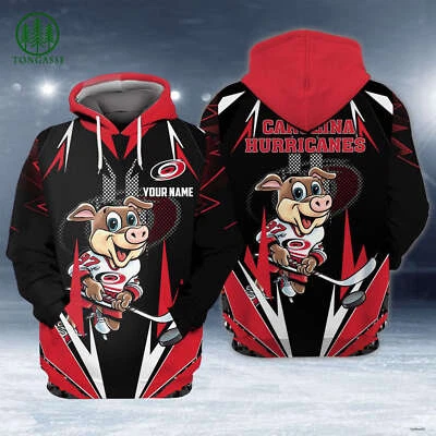 Carolina Hurricanes Hoodie, Hockey Personalized Pullover Hooded Christmas Gift - Image 1 of 2