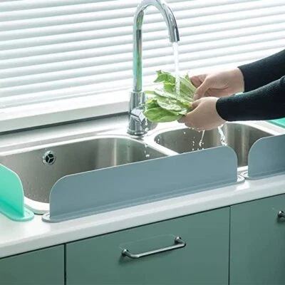 MAKENZA HOME FURNISHINGS sink Splash Guard - Top Grade Silicone Splash Guard for Sink & Bathroo