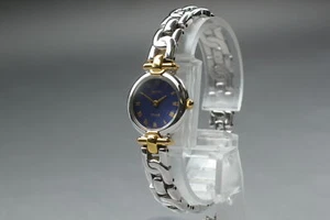Vintage 1992 Exc+5 Seiko Tisse 1F20-0K20 Blue Dial Quartz Women Watch JDM JAPAN - Picture 1 of 12