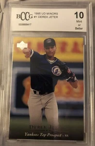 Tarjeta de radiocontrol de novato Derek Jeter 1995 mazo superior #1 calificada - 10 como nueva 🙂 TARJETA CALIENTE 🙂 - Imagen 1 de 2