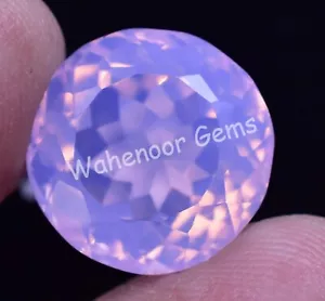 Natural Pink Opal 16.10 Ct Round Certified Unheated Welo Australian Gemstone - Picture 1 of 6