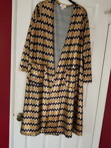Lularoe Elegant Sarah Size Medium - Purple,Gold & Silver Chevron - Retail $70 - Picture 1 of 5