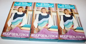 At Home with Georgia: Lap Quilting Volumes 1-3 (VHS 1990, 3 Tapes) Oxmoor House - Picture 1 of 5