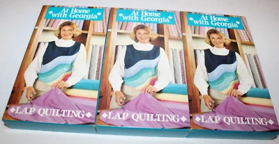 At Home with Georgia: Lap Quilting Volumes 1-3 (VHS 1990, 3 Tapes) Oxmoor House - Image 1 of 4