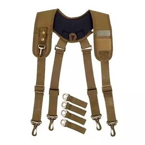 Tactical Duty Belt Harness Suspenders Padded Tool Belt Suspender Heavy Duty Work - Picture 1 of 3