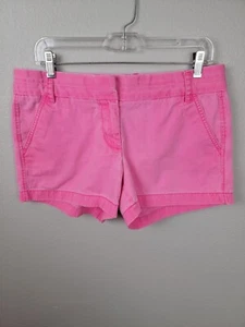 J.Crew Women’s Bright Pink Broken-In Chino Shorts Sz 8 A16 - Picture 1 of 5