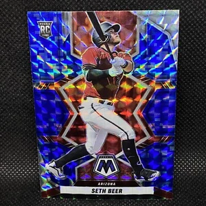 Blue Camo Prizm! 🚨2022 Panini Mosaic Seth Beer RC Arizona Diamondbacks Rookie - Picture 1 of 2