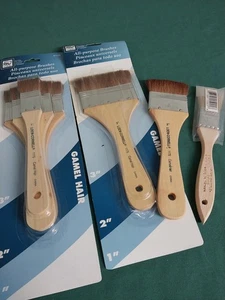 Loew-Cornell All Purpose Camel Hair Brushes #1175 (3 Pack) Plus a 2", 3", 1"** - Picture 1 of 3