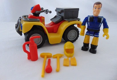 FIREMAN SAM FIGURE WITH SIMBA MERCURY QUAD BIKE AND ACCESSORIES - image 1 of 4