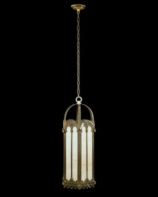 Lámpara colgante antigua de vidrio de escoria gótica Foto 1 de 4