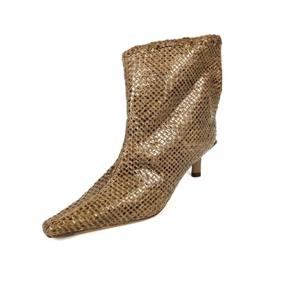 Zapatos de mujer Miista Shelly botas al tobillo de cuero tejido talla 5,5 Foto 1 de 4