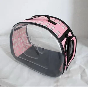 Transparent Foldable Outdoor Pet Travel Carrier Bag For Dog Cat Breathable New - Picture 1 of 3