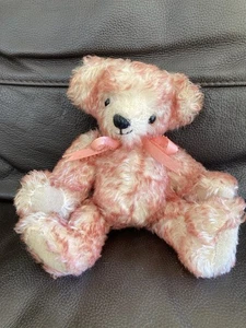LESLEY MCBAIN TEDDY BEAR MOHAIR? JOINTED OOAK SCRUFFY PINKY PEACHY CREAM TONES - Picture 1 of 7