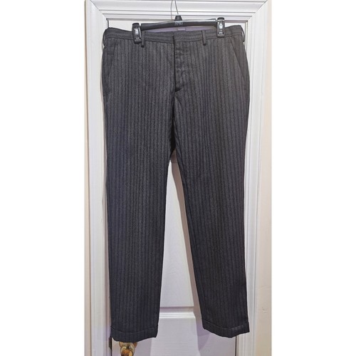 Prada Pantalone Abito Lana Mohair Spina di Pesce Made in Italy Taglia 34 ART UPA762