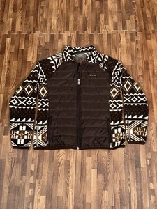 Ralph Lauren Sport Brown Fleece Nylon Zip up Jacket S - Picture 1 of 4