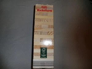 Holz Wackelturm das Geschicklichkeitsspiel für Jung und Alt - Bild 1 von 2