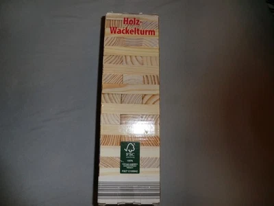 Holz Wackelturm das Geschicklichkeitsspiel für Jung und Alt - Bild 1 von 2