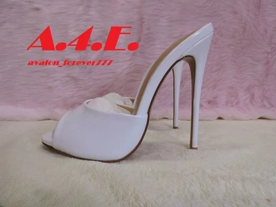 Безымянные производители белый патент открытый носок суперарх стилет размер 7 женщин мужской 5,5 - Изображение 1 из 4