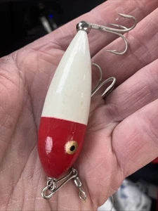 FISHING LURE HEDDON 2¾" VINTAGE BABY ZARA SPOOK 3/8 OZ 0365 RH REDHEAD & WHITE - Picture 1 of 3
