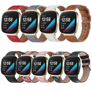 Correa de reloj de cuero genuino para Fitbit Versa 4 3 Sense repuesto - Imagen 1 de 19