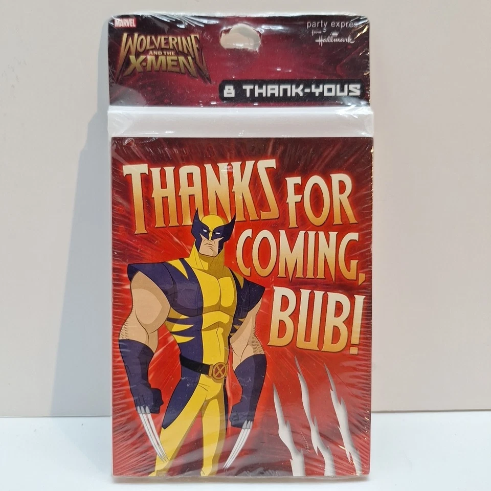 Wolverine y los X-Men 8 notas de agradecimiento suministros de fiesta sello nuevo sellado  Foto 1 de 4