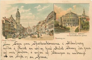 C1910 Altenburg Alemania Street view teatro postal indivisa 25-6391 - Imagen 1 de 2