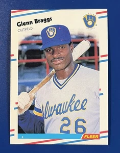 1988 Fleer Baseball Glenn Braggs Milwaukee Brewers #157 - Bild 1 von 2