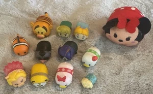 Disney Tsum Tsum Tiny Figures Lot & Minnie Mouse Plush Tigger Cinderella Misc - Picture 1 of 5