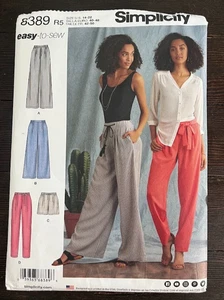 Simplicity 8389 Misses Wide Narrow Leg Pants Cropped Shorts Sz 14-22 Easy Uncut - Picture 1 of 4