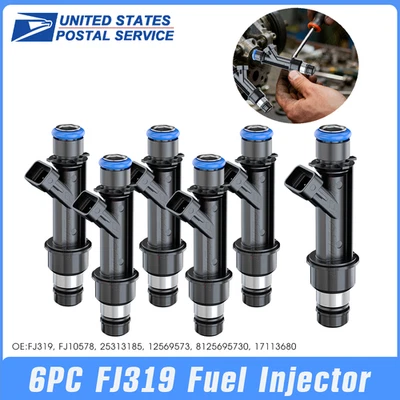 Inyector de combustible 6 piezas FJ319 para Chevrolet Trailblazer GMC Envoy 2002 2003 2004 4,2 L Foto 1 de 4