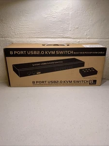 MT-VIKI 8 puertos HDMI KVM Switch 4K@30HZ USB2.0 8 en 1 salida conmutador 1U montaje en rack - Imagen 1 de 9