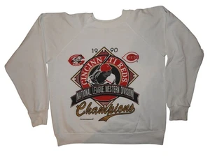 Vintage 1990 Cincinnati Reds National League Division Champions Sweatshirt Large - Picture 1 of 6