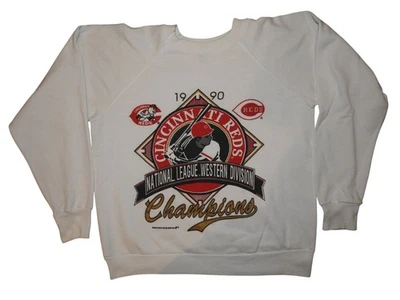 Vintage 1990 Cincinnati Reds National League Division Champions Sweatshirt Large - Image 1 of 4
