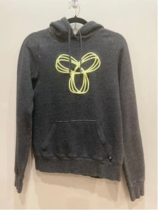 TNA Charcoal Lime Green Hoodie Size M Pullover Y2K Thick Fleece - Picture 1 of 11