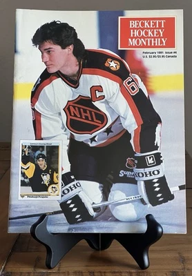 Mario Lemieux Beckett Hockey Monthly #4 February 1991 Pittsburgh Penguins - Image 1 of 2