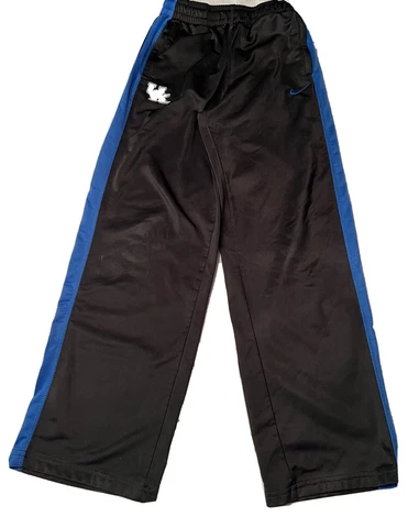 Nike University Of Kentucky Boys Size Medium Pants Black w/Royal Blue Stripe Cover
