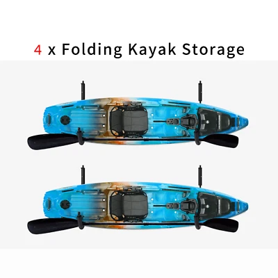 BIG BULL OUTDOOR SPORTS Folding Kayak Storage Wall Mount Hanger Rack for Canoe Paddle Kayak Hanging Hook