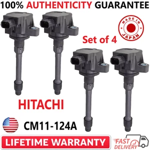 x4 OEM HITACHI Ignition Coils For 2016-2021 Honda Acura 1.5L 2.0L I4, CM11-124A - Picture 1 of 3