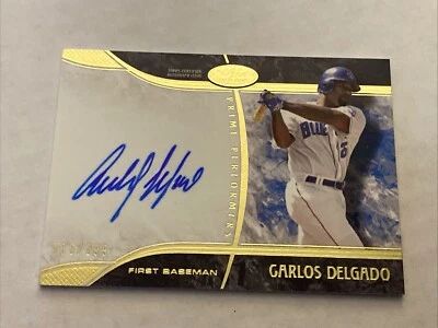 2016 Topps Tier One Carlos Delgado Prime Performers Auto /299 BLUE JAYS - Image 1 of 3
