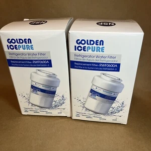 2 Pk Golden IcePure RWF0600A Refrigerator Water Filters Replacements GE/Kenmore - Picture 1 of 4