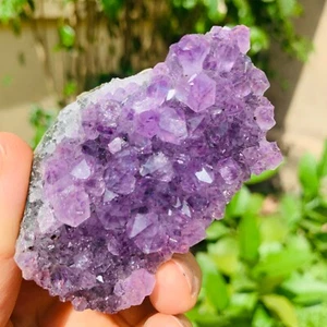 87G Natural Amethyst Geode Mineral Specimen Crystal Quartz Energy Decoration - Picture 1 of 9