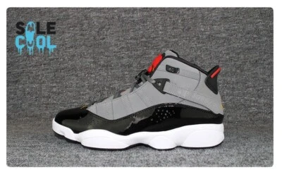 Кроссовки мужские Nike Air Jordan 6 колец дымчато-серые золотистые выведенные 322992-022 - Изображение 1 из 4