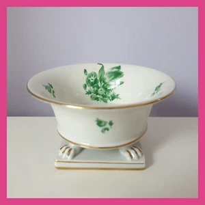 Herend Hungary Chinese Bouquet Green Footed Urn Vase Cache Pot Planter Jardinier - Picture 1 of 9